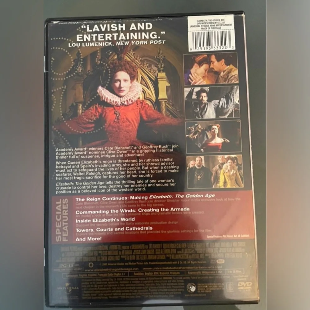 DVD Movie Elizabeth The Golden Age 
Cate Blanchett - Picture 2 of 4
